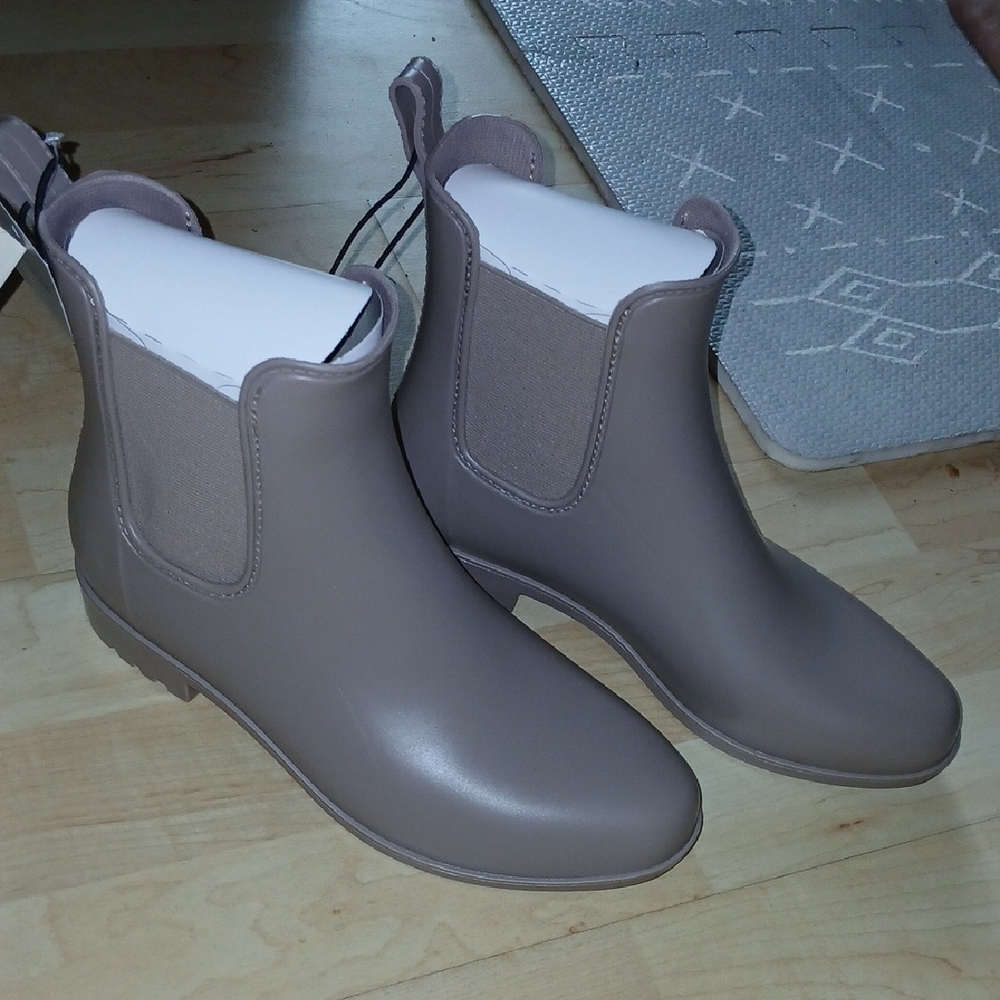 Tan Winter Chelsea Rain Boots
